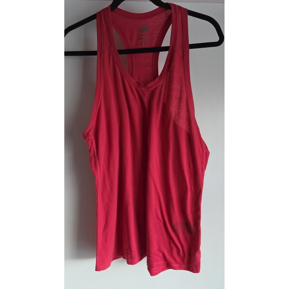 The North Face Women Tank Top Large Red Sleeveless Athletic Athleisure Vest